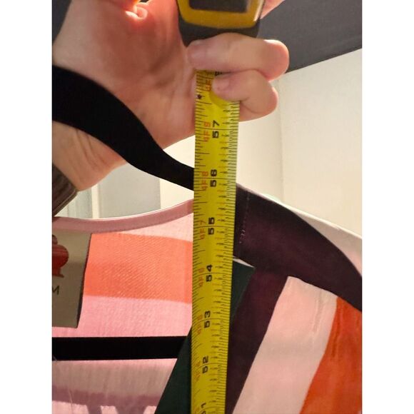 FARM Rio Wave Gradient Maxi Dress Long Sleeve Drawstring Waist Multicolor Size M - Picture 15 of 15